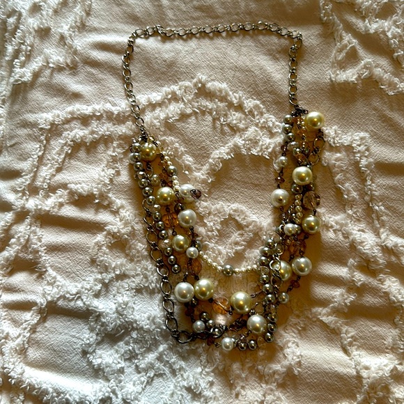 Avon Jewelry - Chunky beaded and layered pearl necklace